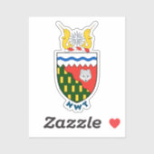 Wappen der nordwestlichen Gebiete - KANADA Aufkleber (Blatt)