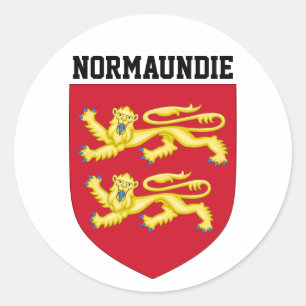 Wappen der Normandie - FRANKREICH Runder Aufkleber