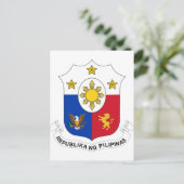 Wappen der Philippinen Postkarte (Stehend Vorderseite)