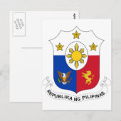 Wappen der Philippinen Postkarte (Vorne/Hinten)