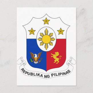 Wappen der Philippinen Postkarte
