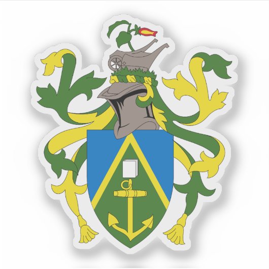 Wappen der Pitcairninseln Aufkleber (Vorderseite)