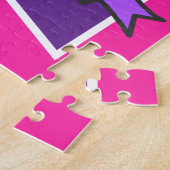 Wappen der Prinzessin personalisiert rosa lila Puzzle (Seite)