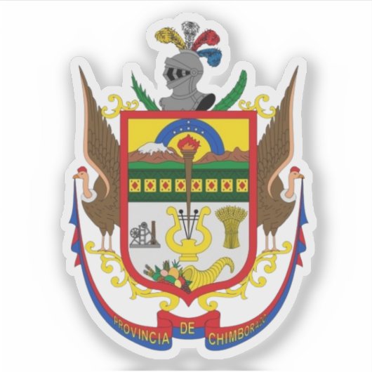 Wappen der Provinz Chimborazo, Ecuador Aufkleber (Vorderseite)