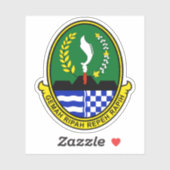 Wappen der Provinz West-Java, Indonesien Aufkleber (Blatt)