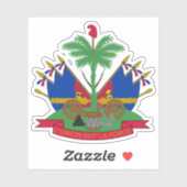 Wappen der Republik Haiti (1859-1964) Aufkleber (Blatt)
