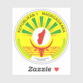 Wappen der Republik Madagaskar Aufkleber (Blatt)