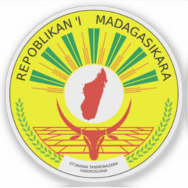 Wappen der Republik Madagaskar Aufkleber