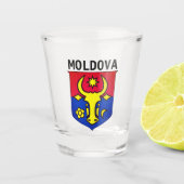 Wappen der Republik Moldau Schnapsglas (Vorderseite)