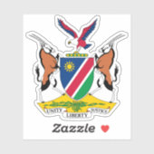 Wappen der Republik Namibia Aufkleber (Blatt)