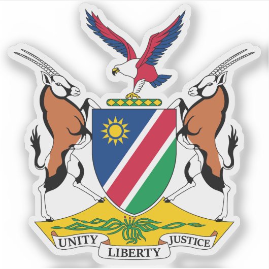 Wappen der Republik Namibia Aufkleber (Vorderseite)