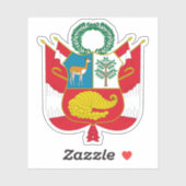 Wappen der Republik Peru Aufkleber (Blatt)