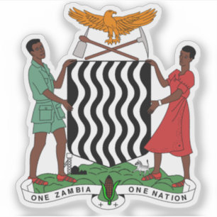 Wappen der Republik Sambia Aufkleber