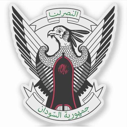 Wappen der Republik Sudan Aufkleber (Vorderseite)
