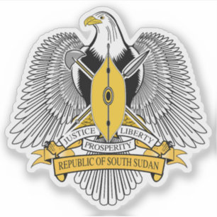 Wappen der Republik Südsudan Aufkleber