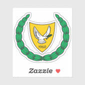 Wappen der Republik Zypern (1960-2006) Aufkleber (Blatt)