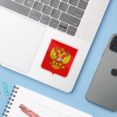 Wappen der Russischen Föderation Aufkleber (Laptop mit iPhone)