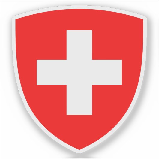 Wappen der Schweiz Aufkleber (Vorderseite)