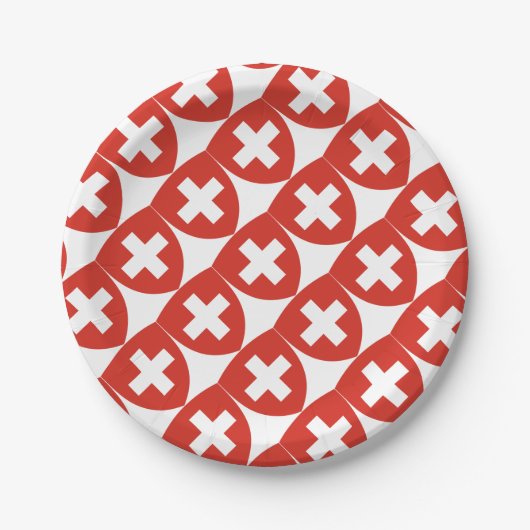 Wappen der Schweiz Pappteller (Vorderseite)