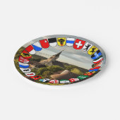 Wappen der Schweizer Bezirke Pappteller (Schrägansicht)