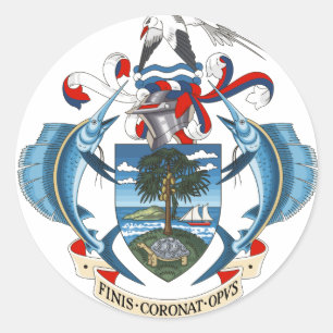 Wappen der Seychellen Runder Aufkleber