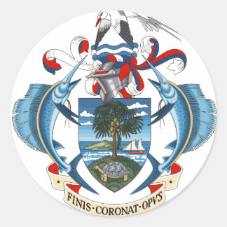 Wappen der Seychellen Runder Aufkleber