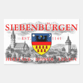 Wappen der Siebenbürger Sachsen Rechteckiger Aufkleber (Vorderseite)