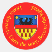 Wappen der Siebenbürger Sachsen Runder Aufkleber (Vorderseite)
