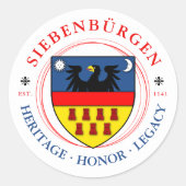 Wappen der Siebenbürger Sachsen Runder Aufkleber (Vorderseite)