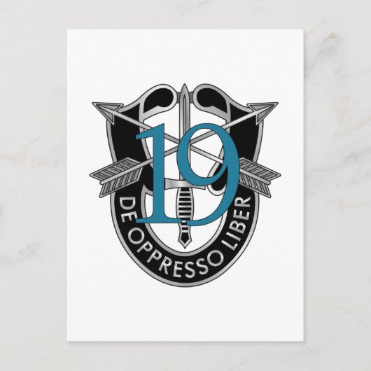 Wappen der Spezialeinheiten der 19. Postkarte (Vorderseite)