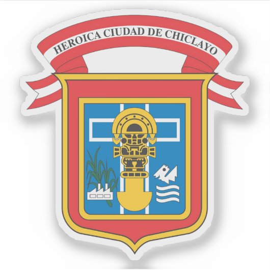 Wappen der Stadt Chiclayo, Peru Aufkleber (Vorderseite)