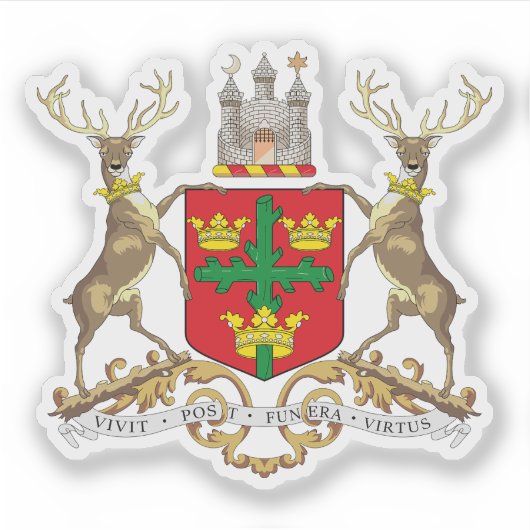 Wappen der Stadt Nottingham, England Aufkleber (Vorderseite)