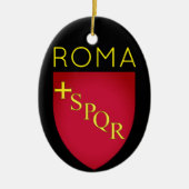 Wappen der Stadt Rom, Italien Keramik Ornament (Vorne)