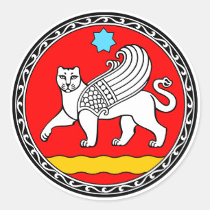 Wappen der Stadt Samarkand, Usbekistan Runder Aufkleber