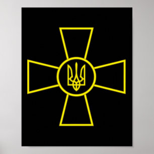 Wappen der Streitkräfte der Ukraine Ukrainische Ar Poster