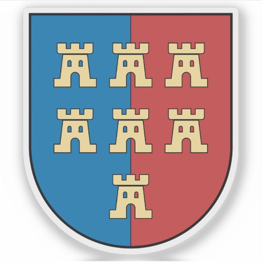Wappen der Transsilvanischen Sachsen Aufkleber (Vorderseite)