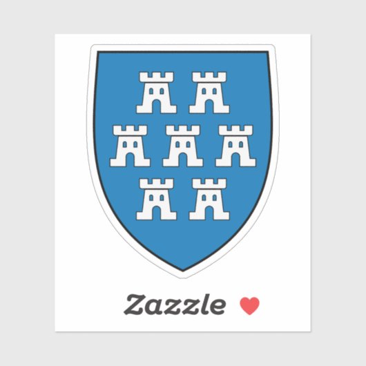 Wappen der Transsilvanischen Sachsen Aufkleber (Blatt)