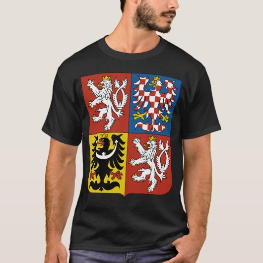 Wappen der Tschechischen Republik T-Shirt (Vorderseite)