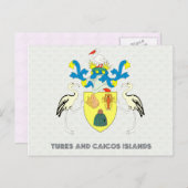 Wappen der Turks- und Caicosinseln Postkarte (Vorne/Hinten)
