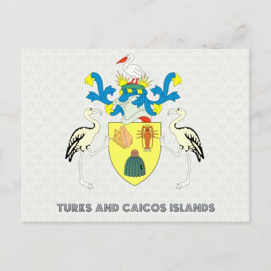 Wappen der Turks- und Caicosinseln Postkarte (Vorderseite)