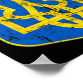 Wappen der Ukraine 2 Poster (Ecke)