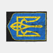 Wappen der Ukraine 3 Fleecedecke (Vorderseite (Horizontal))
