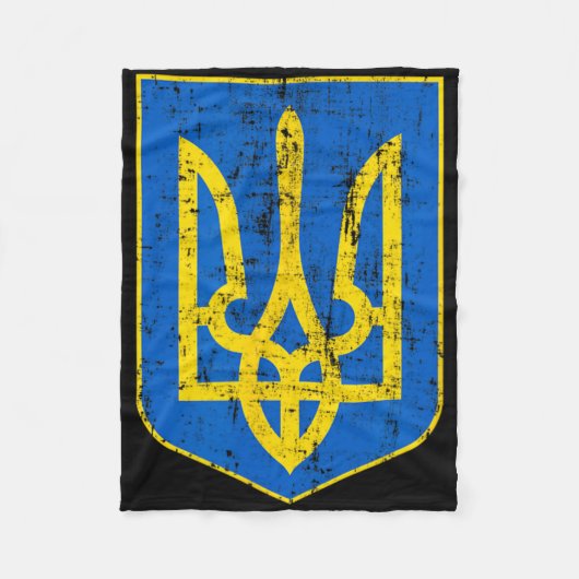 Wappen der Ukraine 3 Fleecedecke (Vorderseite)