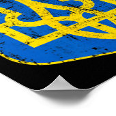 Wappen der Ukraine 3 Poster (Ecke)