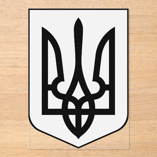 Wappen der Ukraine Acryleinladungen (Vorderseite)
