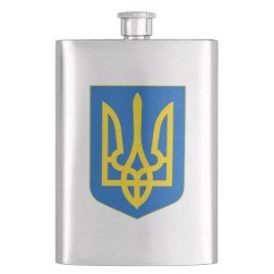 Wappen der Ukraine Flachmann