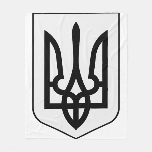 Wappen der Ukraine Fleecedecke (Vorderseite)