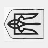 Wappen der Ukraine Fleecedecke (Vorderseite (Horizontal))