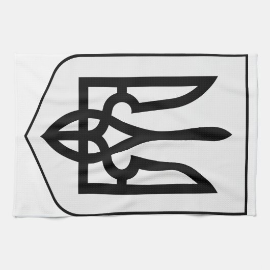 Wappen der Ukraine Geschirrtuch (Horizontal)