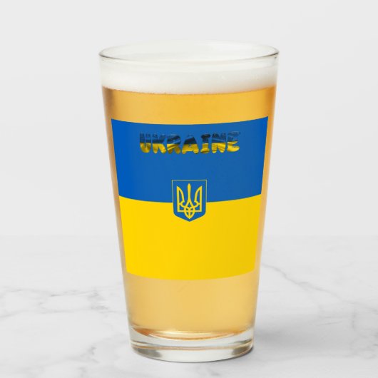 Wappen der Ukraine Glas (Vorne (Gefüllt))